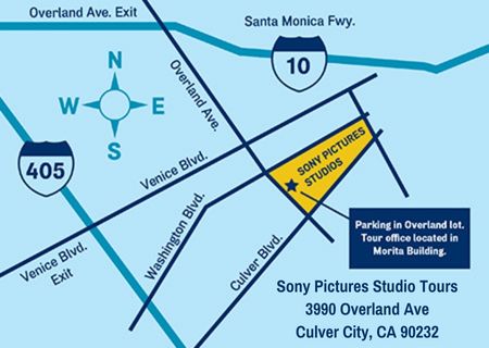 Sony Pictures map to the studio